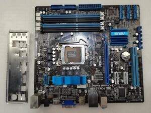 【中古パーツ】BIOS確認のみ、ASUS P7H55-M マザーボード　LGA1156 ■MB212