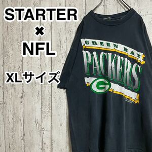 ☆送料無料 STARTER スターター NFL グリーンベイパッカーズ Tシャツ XLサイズ アメリカ製 90s 1990 フットボール
