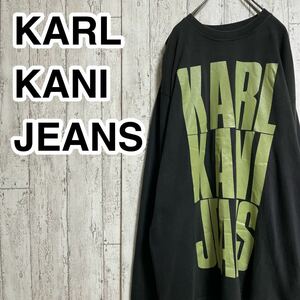 ☆送料無料☆ KARL KANI JEANS カールカナイジーンズ ロンT 長袖Tシャツ ビッグロゴ バックプリント