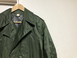 68年製ヴィンテージ！MADE IN USA CENTRE MFG.CO.INC RAINCOAT MEN'S NYLON RUBBER COATED GREEN SHADE M-2 レインコートsize36