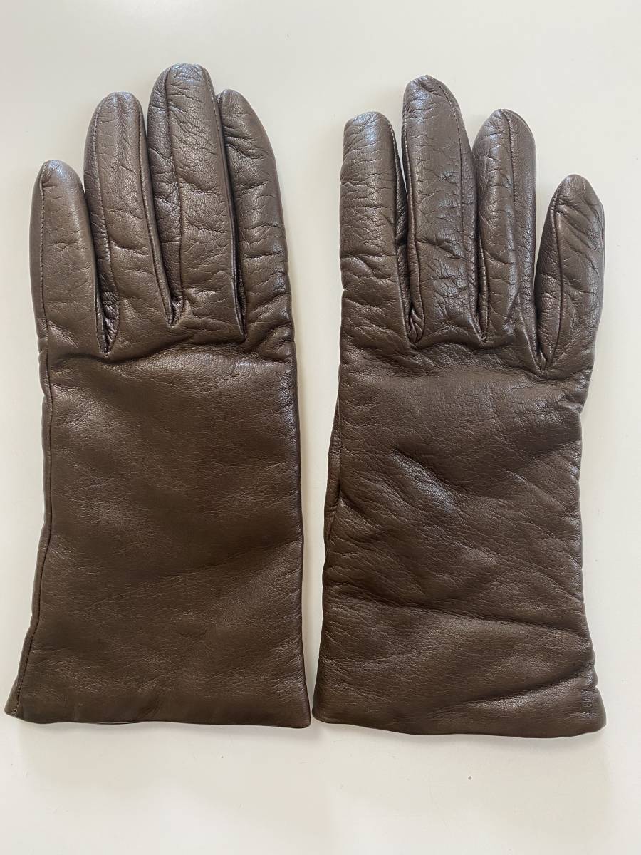 最新作の 【 Sermoneta 】グローブ 革手袋 ダークブラウン リボン セルモネータ - 手袋/アームカバー