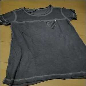  lock studs short sleeves T-shirt * gray 