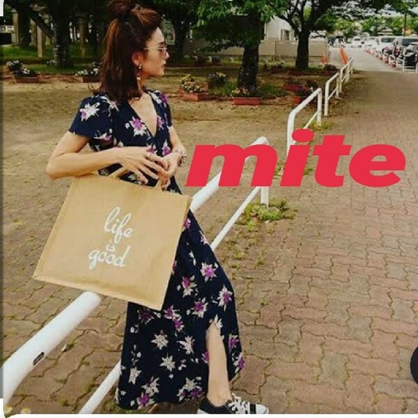 春夏～mite_official～パープル花柄ロングワンピース★新品★クロネコ送込★