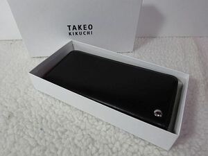 【新品/本物】TAKEO KIKUCHI（タケオキクチ）チャック式長財布/黒 ￥19,800-☆★☆