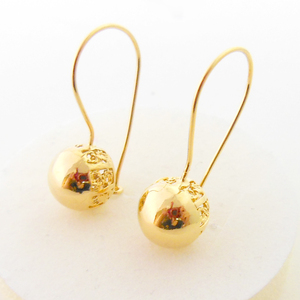 14 gold yellow gold Phil do design earrings PQ *