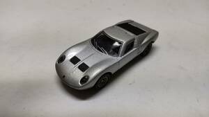 「ランボルギー ミウラ P400SV 灰 Lamborghini Miura P400SV」【難有】非売品 ドリンクの景品 未使用 送料無料 おとうさんのおもちゃ箱 450