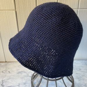 医療ケアバケットハット コットン、シルク ネイビー 174