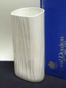  Royal Doulton Ambassador Ambassador /linen four ru design [ vase / flower base ] height 23 centimeter # unused 