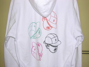 ペーパーボーイ PAPERBOY × BEAMS ビームス サイドリブ スウェット パーカー XL 白