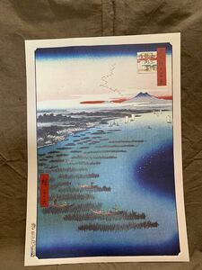 Art hand Auction ◆Утагава Хиросигэ Полноразмерная репродукция «Сто знаменитых видов Эдо»◆A-444 ⑥, Рисование, Укиё-э, Принты, Картины известных мест