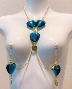 【ハンドメイド】seXyアクセサリ★ネックレス&ニップルチャーム GNN026の商品画像
