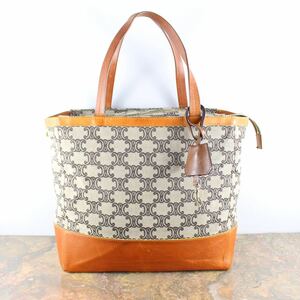 OLD CELINE BIG MACADAM PATTERNED TOTE BAG MADE IN ITALY/オールドセリーヌビッグマカダム柄トートバッグ