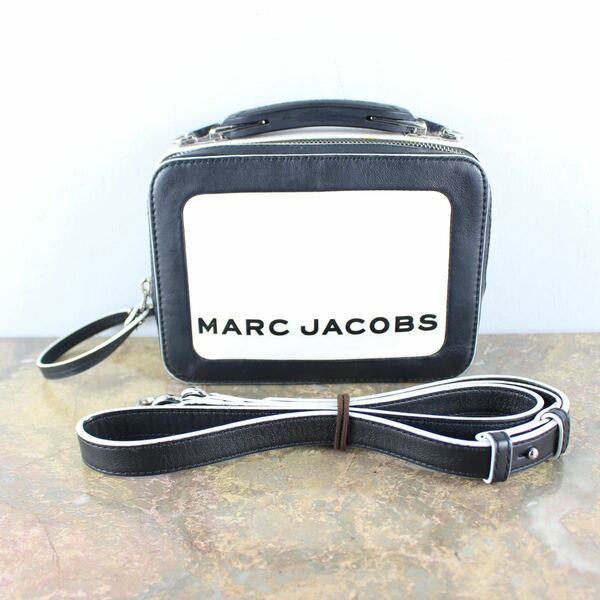 MARC JACOBS THE BOX LOGO LEATHER 2WAY SHOULDER BAG MADE IN PHILIPPINES/マークジェイコブスザボックスロゴレザー2wayショルダーバッグ