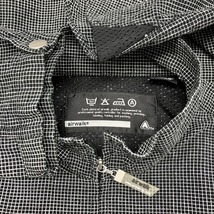 AIRWALK エアウォーク XL メンズ 男性 チェックシャツジャケット ハイネック フルジップ 両胸ポケット 長袖 綿100% コットン ブラック 黒_画像3