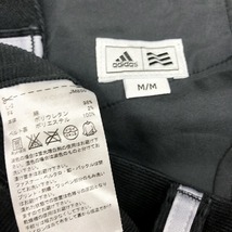 adidas アディダス M レディース 女性 コーデュロイミニスカート ボトムス 裏地無し ロゴ刺繍 ジップフライ 綿×ポリウレタン ブラック 黒_画像3