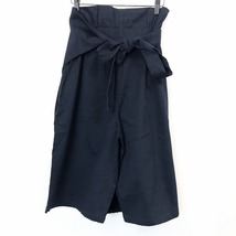 【新品】niko and ... ニコアンド 3 レディース 女性 ストレッチコンラップタイパンツ ボトムス クロップド ウエストゴム 無地 ネイビー 紺_画像2