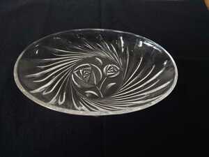 ★ Showa Retro Press Glass Glass Design Glass Plate в то время