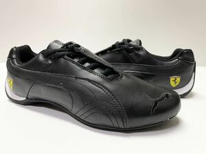 デッド 新品 限定 PUMA future cat プーマ フェラーリ フューチャーキャット レザー ブラック ドライビングシューズ 黒 US 7.5 JP 25.5