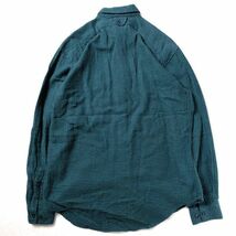 90's ポルトガル製 ギャップ GAP 千鳥格子 フランネルシャツ 緑黒 (M) チェック コットン ボタンダウン ネルシャツ 90年代 旧タグ オールド_画像3