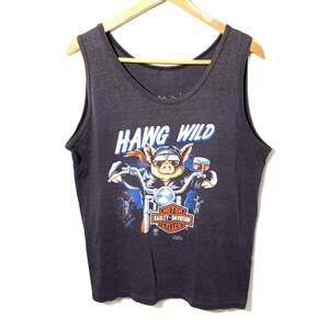 # rare 80s 80 period Vintage 3D emblem HARLEY DAVIDSON Harley Davidson HAWG WILD pig print tank top old clothes pig#