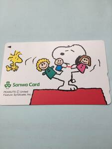 [Неиспользованная телефонная карта] Sanwa Card Sanwacard ★ Snoopy ★ Телефонная карта Sanwa Card Card Card 50 градусов