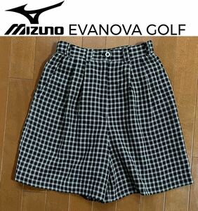 *MIZUNO EVANOVA GOLF Mizuno evanova Golf * черный & белый в клетку . симпатичный! женский юбка-брюки юбка /S-M