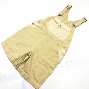 ■ピンクハウス PINK HOUSE ベージュ サロペット ショートパンツ 【各所やや小染み有】【シンプルな好アイテム♪】■Ja1681