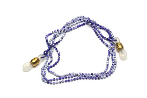 MISAKI S-15 1 white * purple series [ glasses chain ][ metal glasses chain ][ mail service . shipping OK]