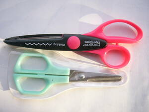  unused scissors set /[FISKARS/Pinking/ wave shape ..]+[ scissors /STAIRLESS STEEL]