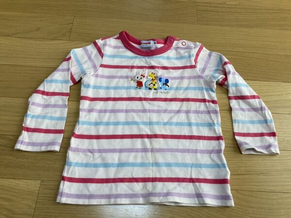 ミキハウス 長袖Tシャツ 90センチ トップス キッズ ベビー服 女の子 ボーダー うさこちゃん