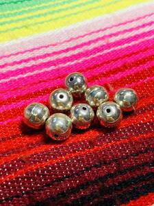  silver 925 10mm sphere beads 1 piece Native American n Indian jewelry leather craft sterling silver 