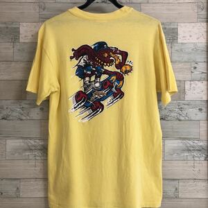 希少 90s THRASHER スラッシャー HANES BEEFY スケート ロゴ プリント 半袖Tシャツ