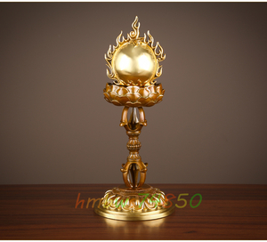 [.. law . temple . Buddhist altar fittings ] finest quality goods fire .... profit . gold Gou .. profit . brass made height 40cm