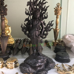 「密教法具 寺院仏具」極上品 不動明王立像 仏像 仏教芸術品 銅製 高さ30ｃｍ