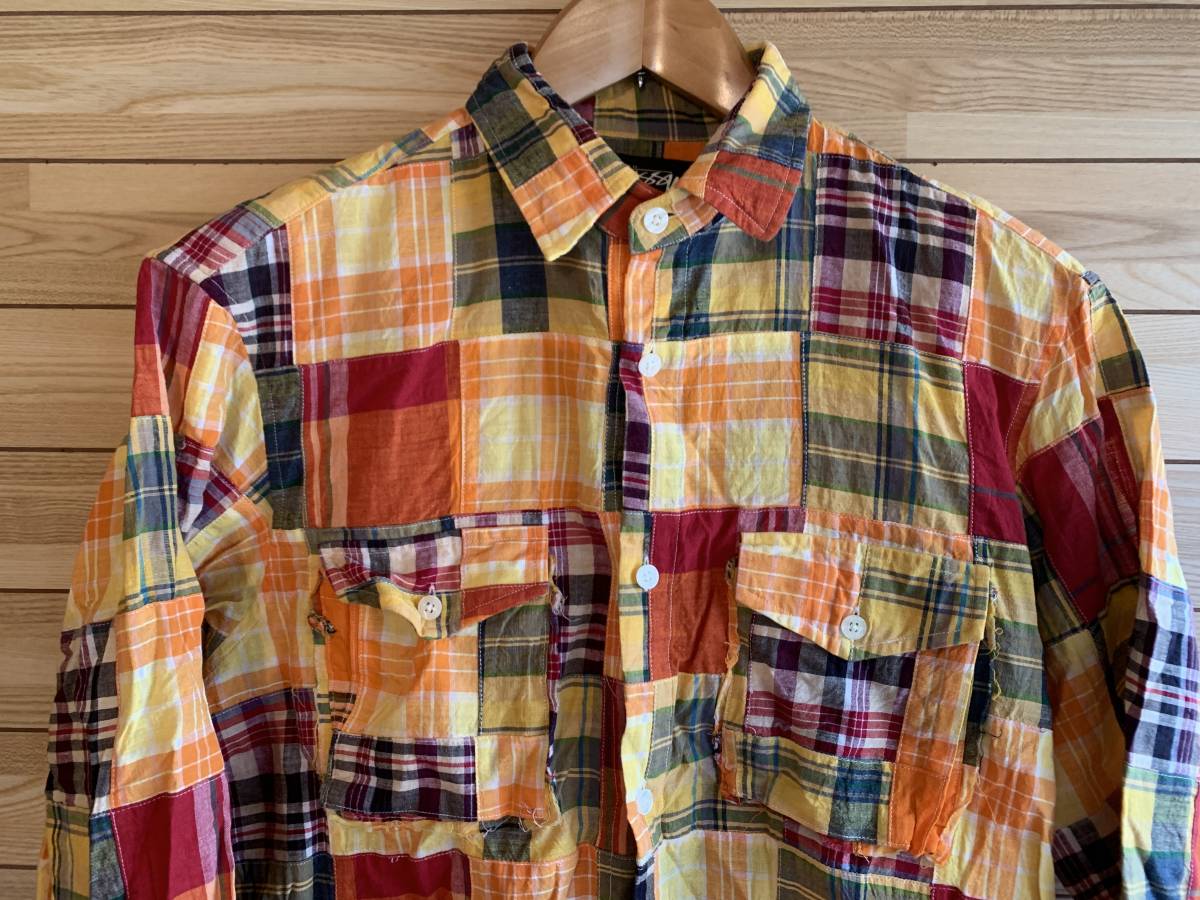 セール☆送 210☆STUSSY ステューシー オールド パッチワークシャツ