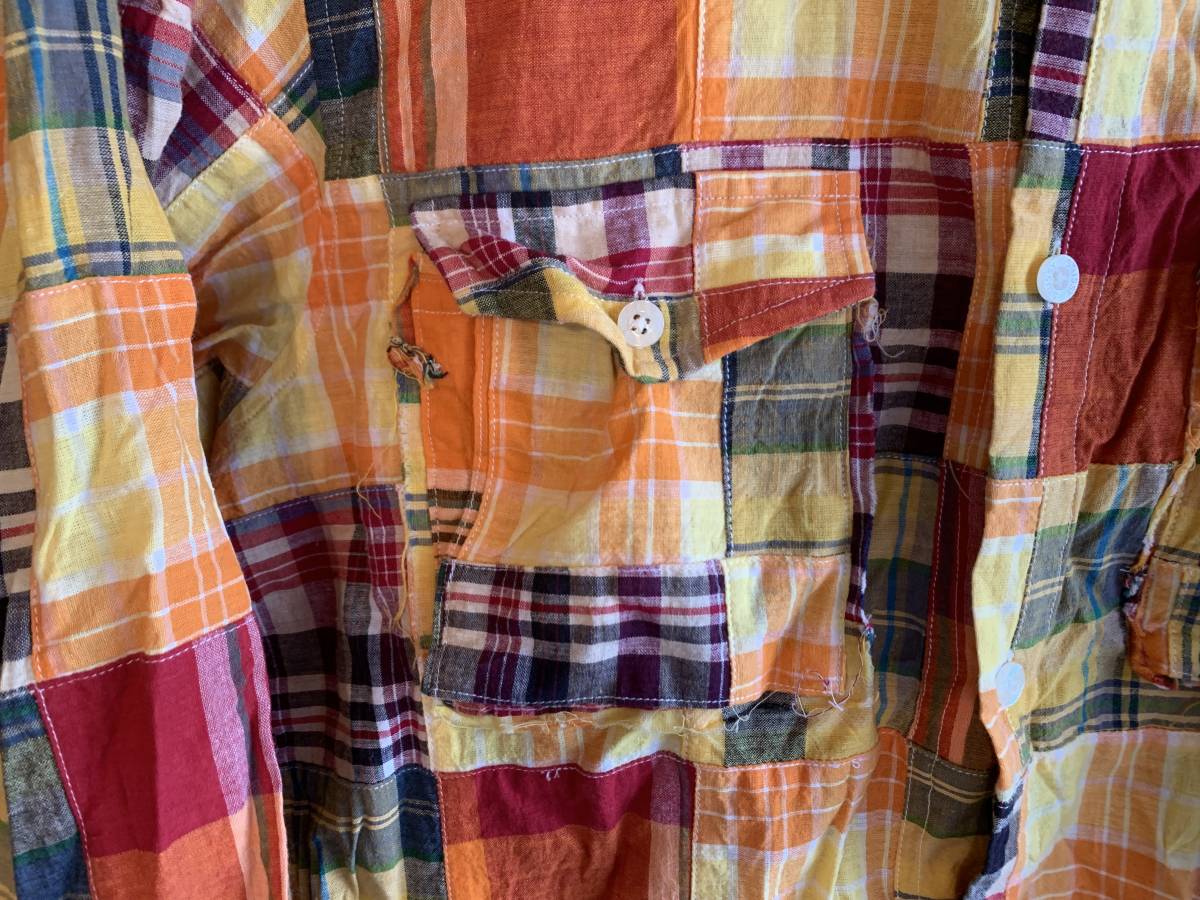 セール☆送 210☆STUSSY ステューシー オールド パッチワークシャツ