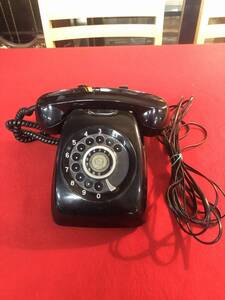  Showa Retro antique * Japan electro- confidence telephone . company dial type black telephone 600-A2