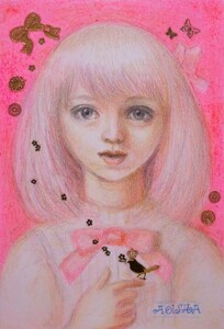 Art hand Auction ☆색연필화 후사 아오이 피치카토, 삽화, 그림, 연필 그림, 목탄화