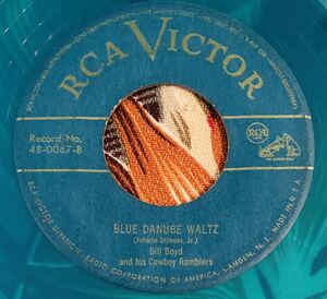 Bill Boyd And His Cowboy Ramblers 1949 US Original Green Vinyl 7inch Varsoviana / Blue Danube Waltz Hillbilly