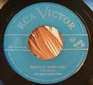 Jesse Rogers And His '49ers 1951 US Original 7inch Beautiful Brown Eyes / Tellin' My Baby Bye Bye Hillbilly ロカビリー
