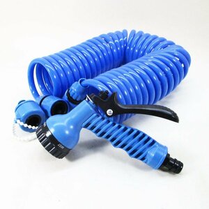  water sprinkling hose spiral hose 7 kind water sprinkling nozzle coil hose 7.5m 7.5 meter WJ-8090/0907x 1 pcs including in a package possibility 