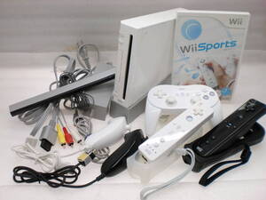 2105122 Wii本体 人生ゲーム ぷよぷよ通 ギャラガ R-TYPE ボンバーマン他内蔵ソフト8個 ソフト付 現状品