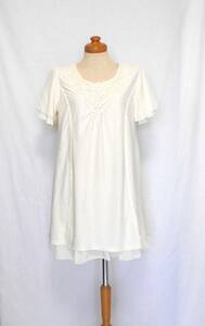 ( unused new goods free shipping ) axes femme axes femme ivory chiffon race tunic ( easy femi person cut and sewn ...