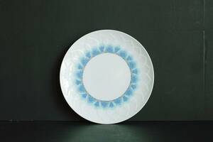 [7551]1枚 Rosenthal ローゼンタール Lotus ロータス ブルー Bjorn Wiinblad ビョルン・ヴィンブラッド 北欧 デンマーク 食器 皿 プレート