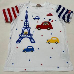 ★ミキハウス★半袖Ｔシャツ★100★ワールドトラベルＴシャツ★プッチーくん★車 MIKIHOUSE