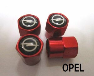 [ new goods * prompt decision ] Opel OPEL air valve cap red 4 piece set wheel tire 