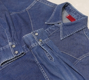 ☆LEVI'S RED TAB リーバイスレッド タブ レディース デニム シャツ ウエスタンシャツ Mサイズ