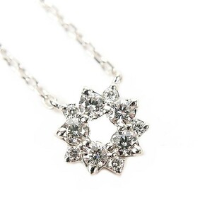 [ beautiful goods ] Vendome Aoyama Pt950 diamond necklace 