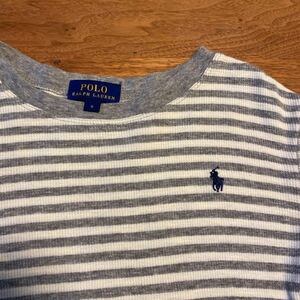 POLO ラルフローレン RALPH LAUREN 長袖Tシャツ サーマル　ボーダー キッズサイズ　USA古着