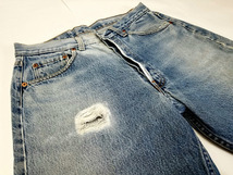 ～90s USA製 levi's リーバイス 501xx クラッシュ テーパードカスタム w32 90年代 アメリカ製 ビンテージジーンズ 606_画像6